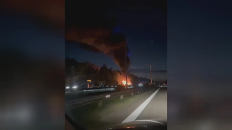 Brandende truck op E314 zorgt voor lange file