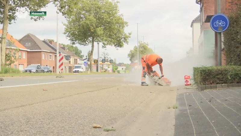 Werken gestart aan nieuwe oversteekplaats Kempische Steenweg in Kiewit