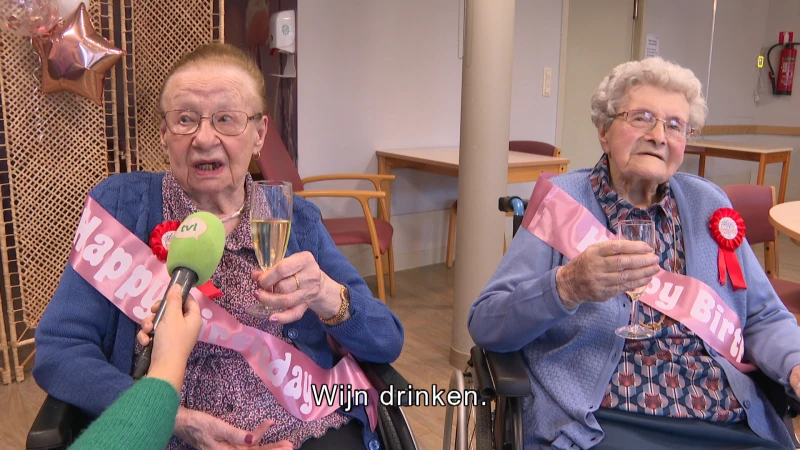 Groot feest in Riemst: twee inwoners blazen 100 kaarsjes uit