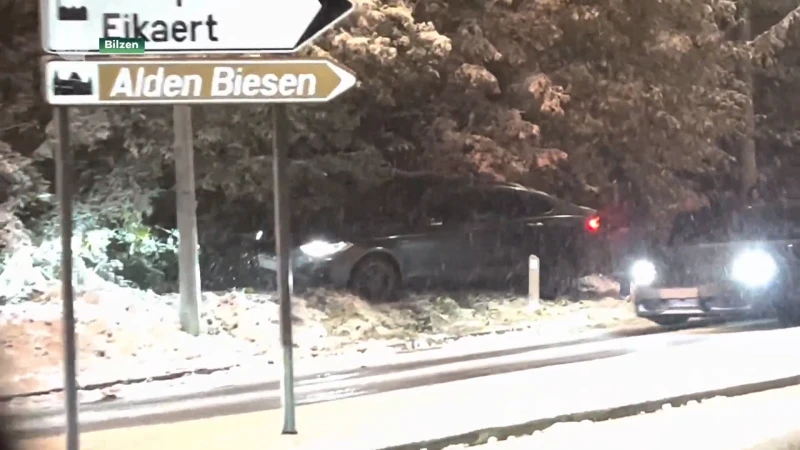 Gladde wegen veroorzaken ongevallen in Bilzen