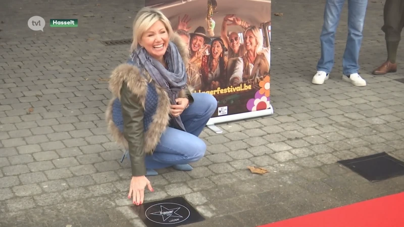 Sam Gooris en Lindsay krijgen ster op Walk of Fame in Hasselt