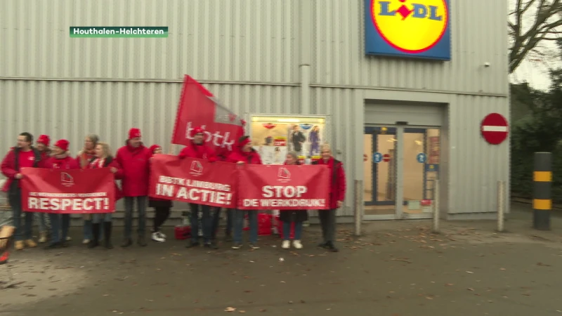 Personeel Lidl Houthalen-Helchteren staakt uit onvrede met hoge werkdruk
