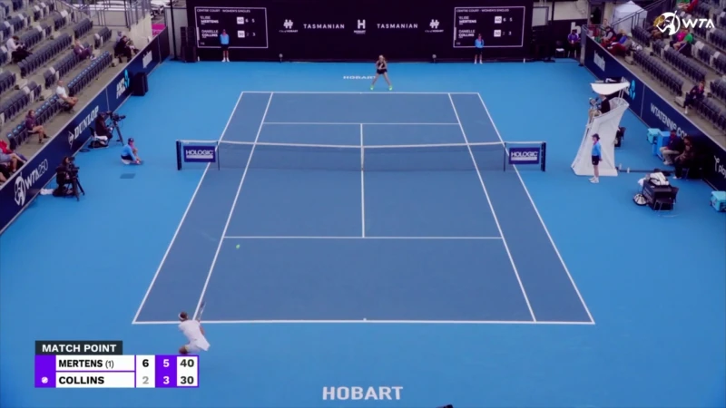 Mertens vlot naar volgende ronde in Hobart