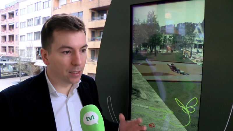 Uitkijkplatform laat shoppers toekomstige Grote Markt van Genk ontdekken
