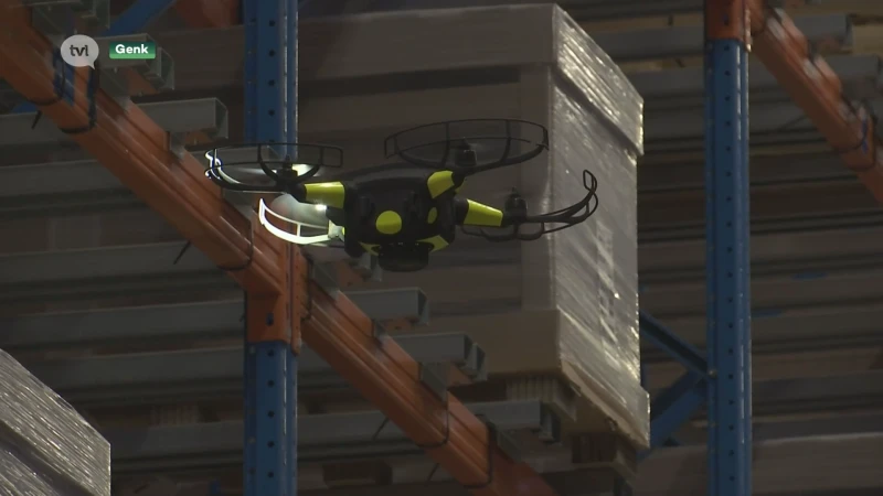 Wereldprimeur distributiecentrum Ikea Winterslag: drones helpen medewerkers met inventaris