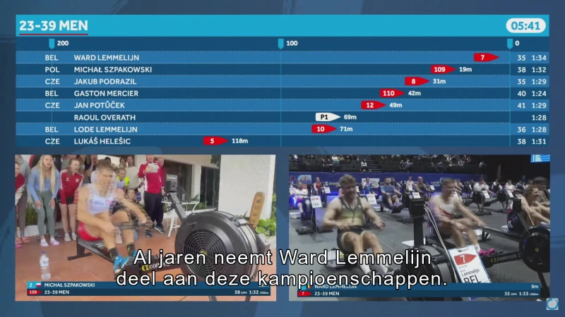 Ward Lemmelijn wereldkampioen op WK Indoor roeien
