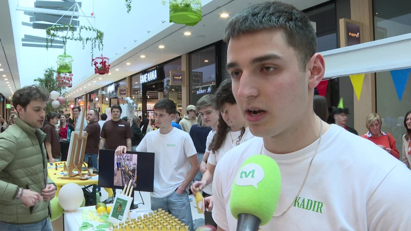 Ondernemende studenten palmen Shopping 1 in Genk in