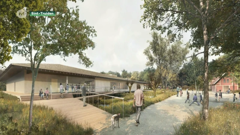 Eerste schroefpalen voor bezoekerscentrum Nieuwenhoven in Sint-Truiden in de grond gedraaid