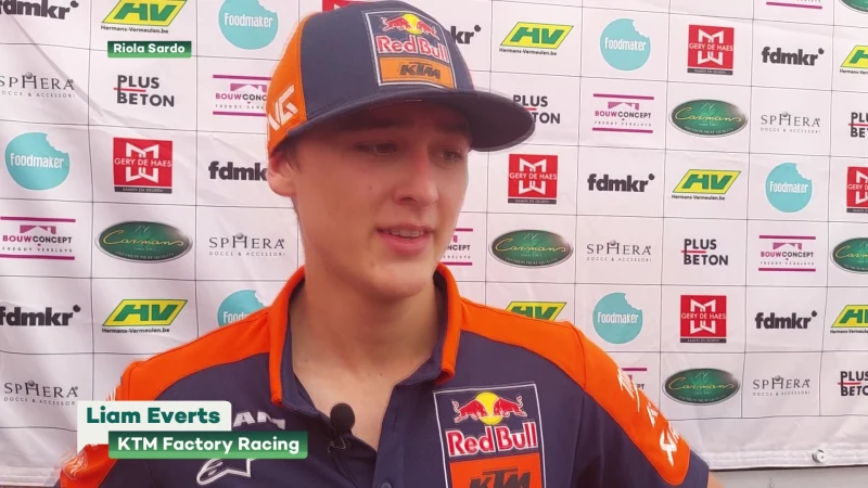 GP Sardinië: Liam Everts 5de in MX2-klasse, Jarne Bervoets debuteert met 7de plaats in EMX 125cc