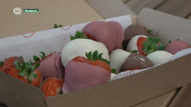 Aanschuiven voor verse aardbeien aan drive-in in Borgloon