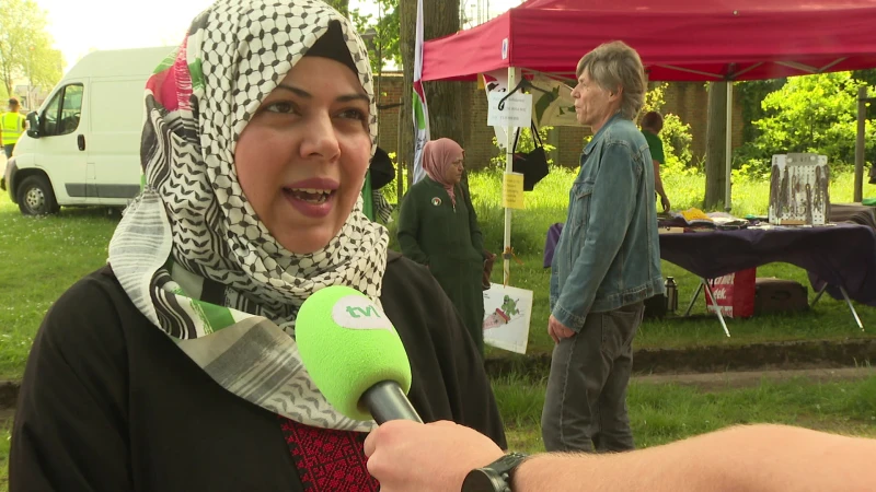 Honderdtal mensen betogen in Beringen tegen de oorlog in Gaza