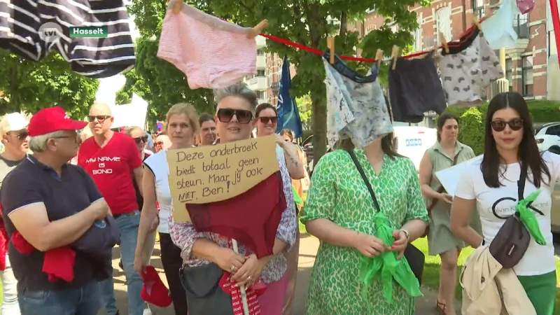 2.000 boze leerkrachten betogen in Hasselt