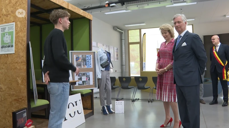 Koningin Mathilde en koning Filip tonen interesse in duaal leren