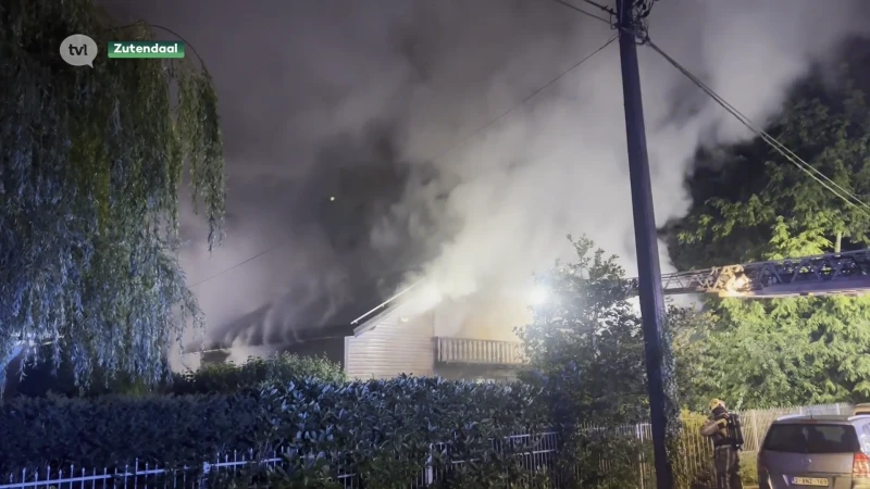 Chalet in Zutendaal gaat in vlammen op