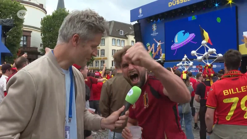 Supporters in Düsseldorf: "2-0 wordt het, we gaan winnen!"