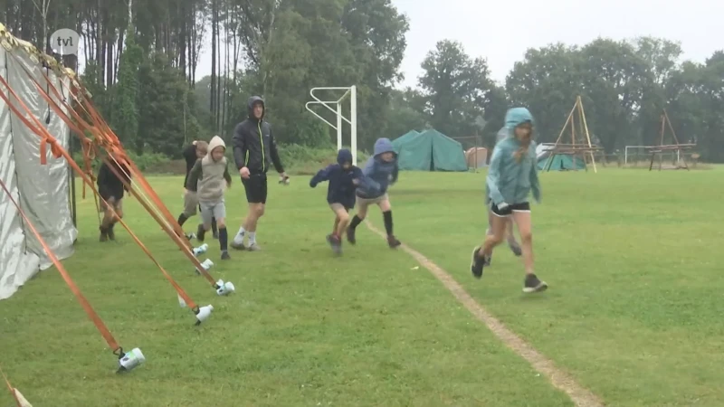 Chiro op kamp in Zonhoven ziet activiteiten in het water vallen
