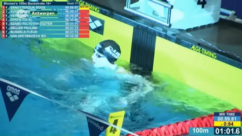 Roos Vanotterdijk zwemt ook tweede Belgische record