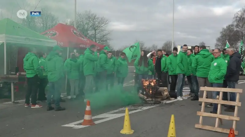Nationale staking: filterblokkade aan Nolimpark in Pelt