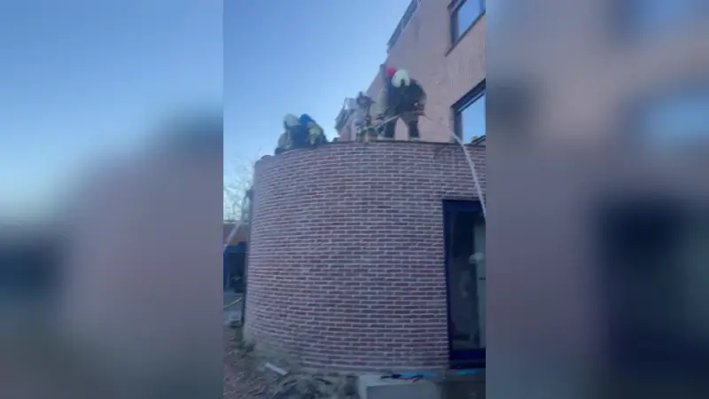 Brand bij dakwerken in Hasseltse stationsbuurt