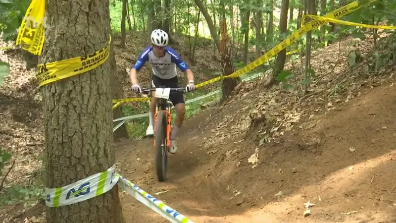 Jens Schuermans pakt zilver op BK Mountainbike in Tessenderlo-Ham