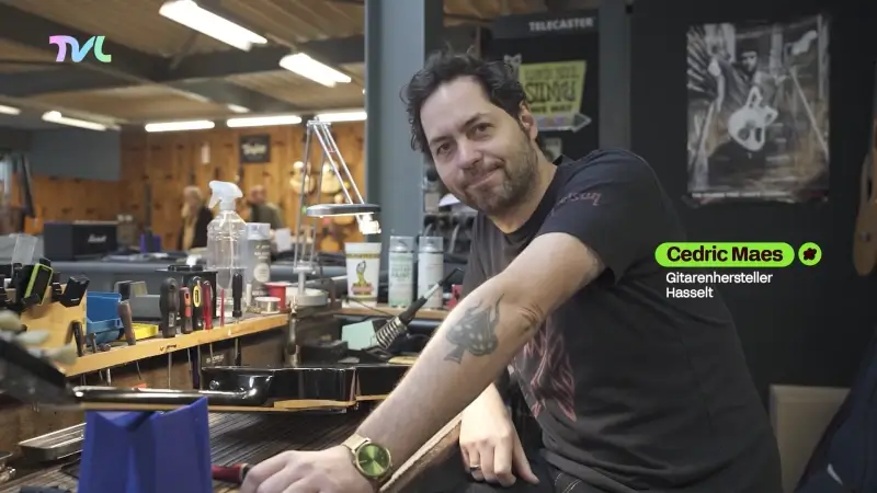 Hoofdafbeelding voor artikel Gitarenhersteller Cedric Maes