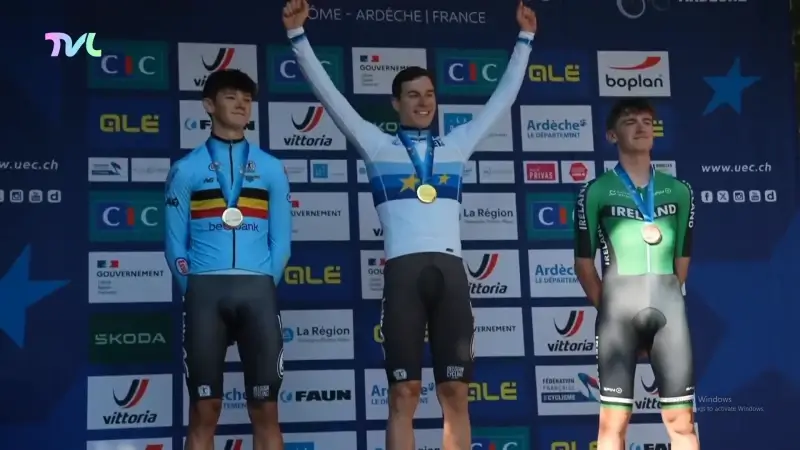 Riemstenaar Jonathan Vervenne Europees kampioen tijdrijden bij beloften