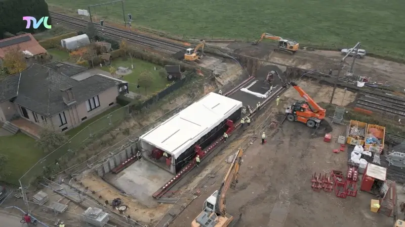 Hoofdafbeelding voor artikel Luchtbeelden tonen hoe tunnel…