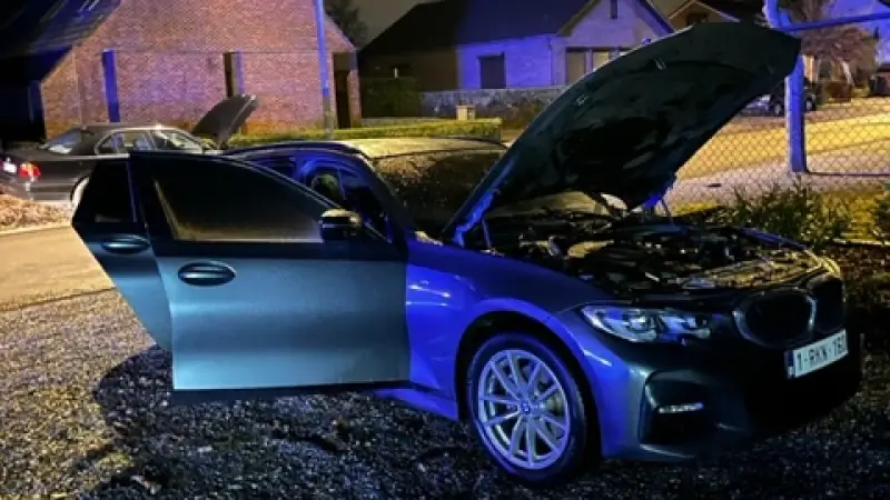 Hoofdafbeelding voor artikel Auto vliegt in brand in Genk