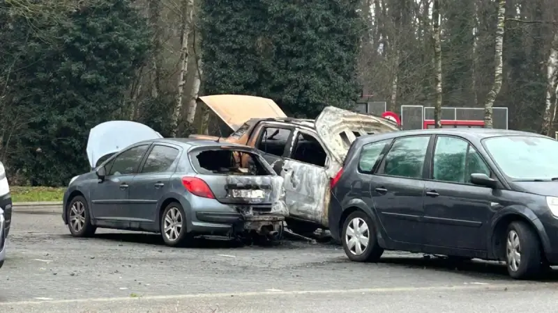 Hoofdafbeelding voor artikel Opnieuw auto's in brand gestoken…