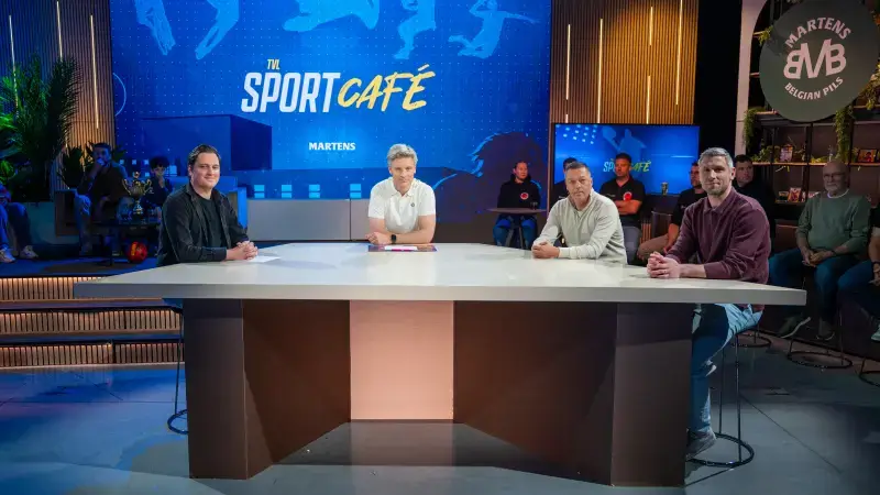 TVL Sportcaf&eacute; met Peter Delorge (STVV) en Quentin Serron (Limburg United)