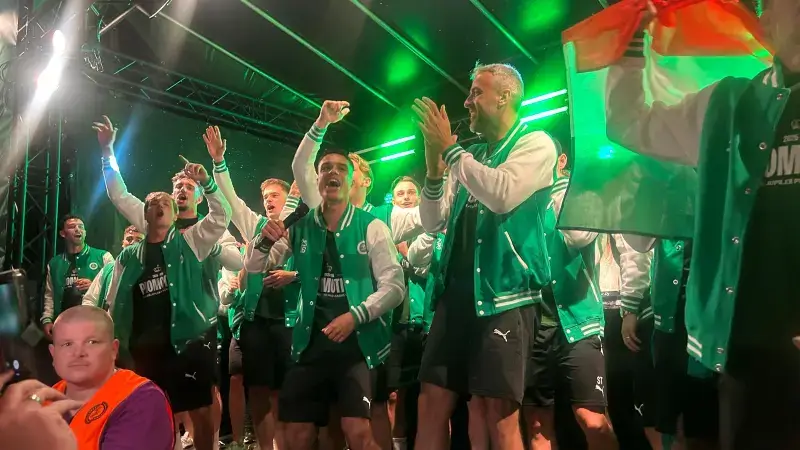 Hoofdafbeelding voor artikel Spelers Lommel SK vieren promotie…