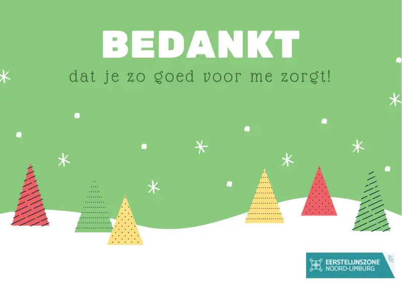 ELZ Noord-Limburg lanceert eindejaarscampagne: ‘Bedank zorgverleners met een kerstkaartje’