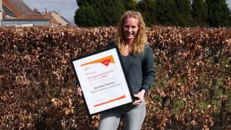 Marleen Plessers van Chevron Phillips Chemicals in Tessenderlo is de nieuwe Management Assistant van het Jaar