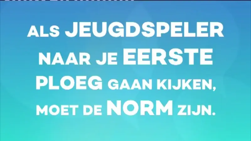 Poll Sportcafé: jeugdspelers en 1ste ploeg