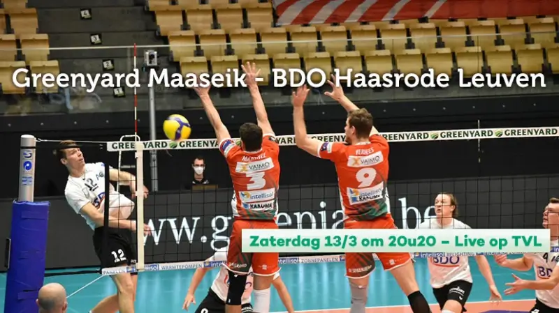 Vanavond live volleybal op TVL: Greenyard Maaseik vs. Haasrode-Leuven