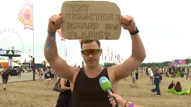 Korneel uit Balen zoekt nog een slaapplek op Pukkelpop
