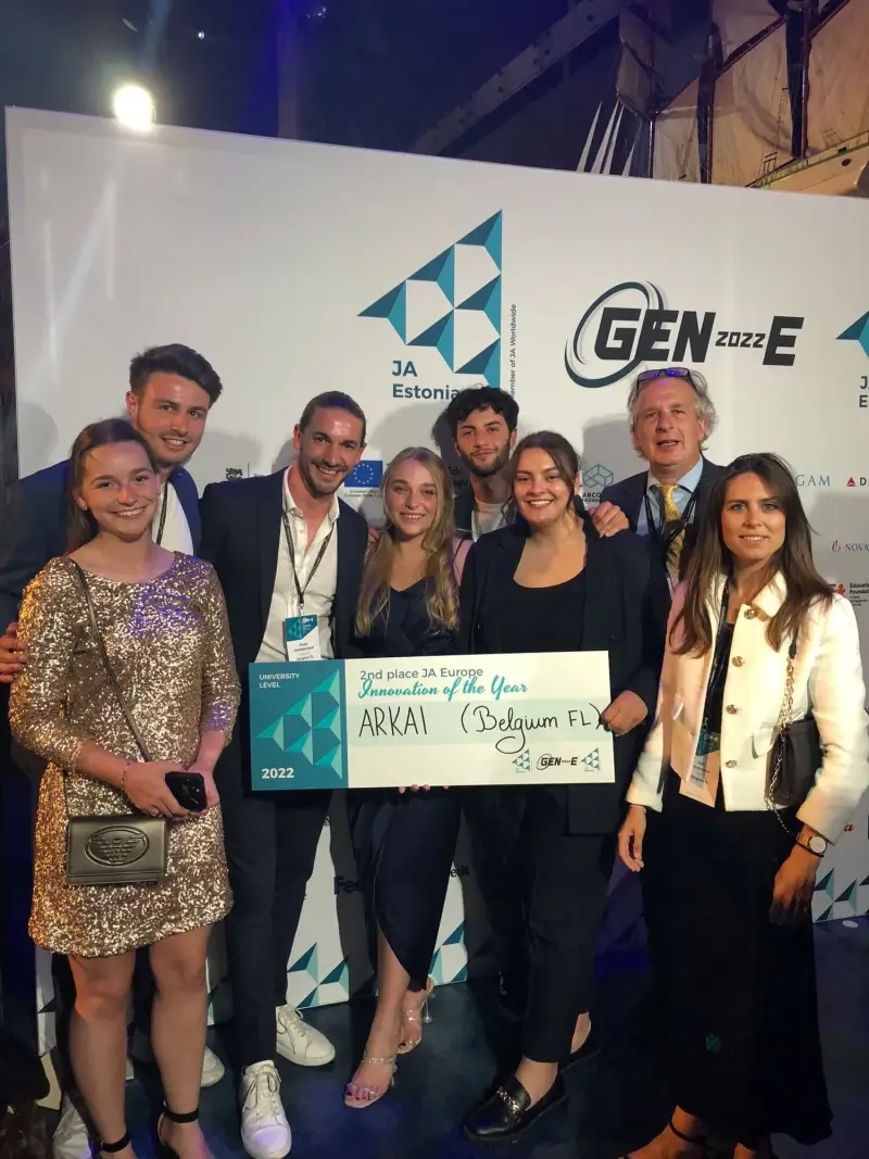 Start-up Arkaï van UHasselt-studenten behaalt tweede plaats in de Europese competitie voor student-ondernemerschap