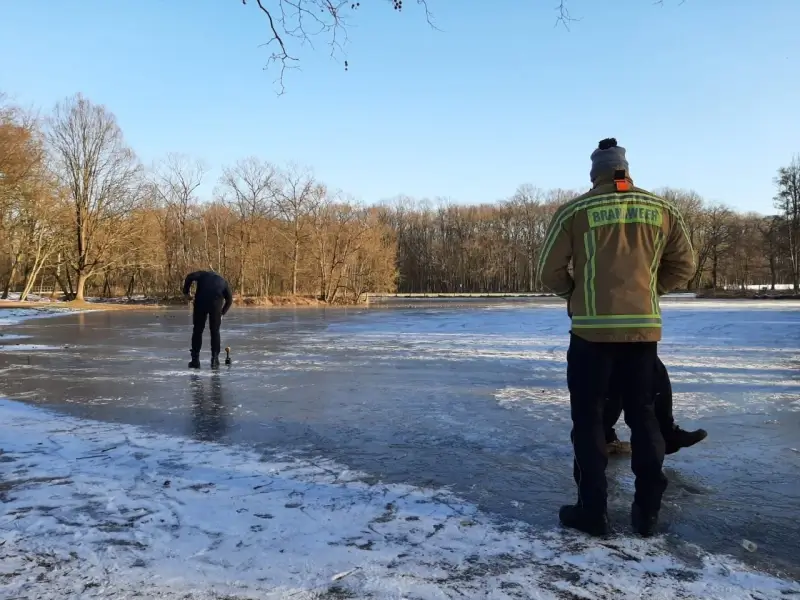 Ook Hasselts ijs is te dun om te schaatsen