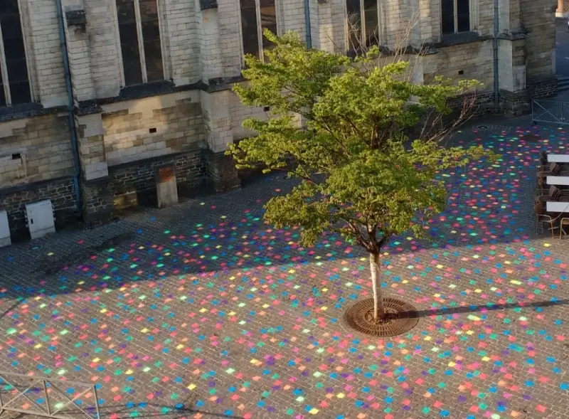 Kasseien op Bilzerse markt krijgen een 'Tureluurs' kleurtje