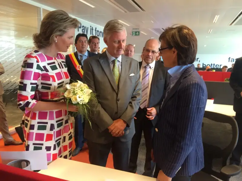 Filip en Mathilde bezoeken de Corda Campus