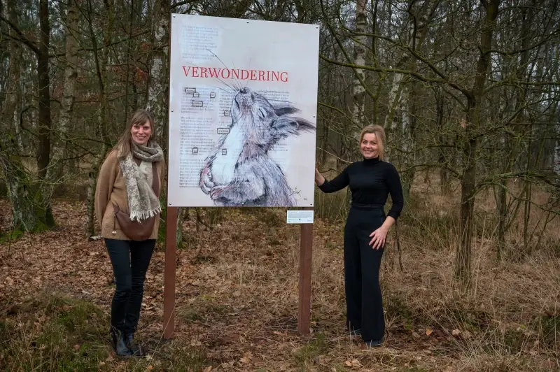 Kunstenares DOiNK verbergt vijf gedichten in Zonhovense natuur