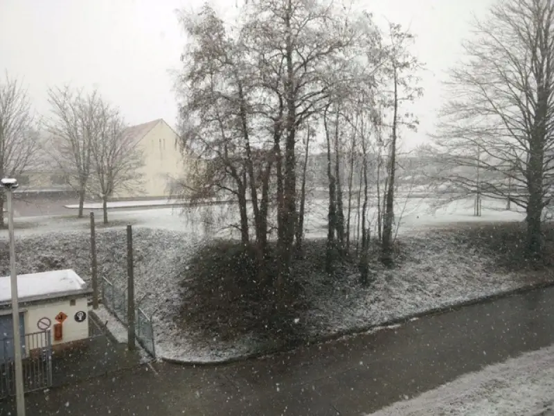 Lichte sneeuwval in Limburg