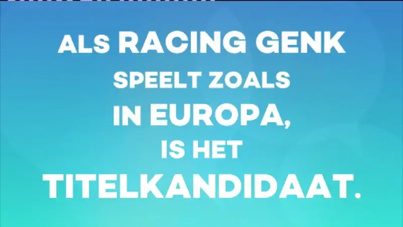 Poll Sportcafé: als Genk speelt zoals in Europa, is het titelkandidaat