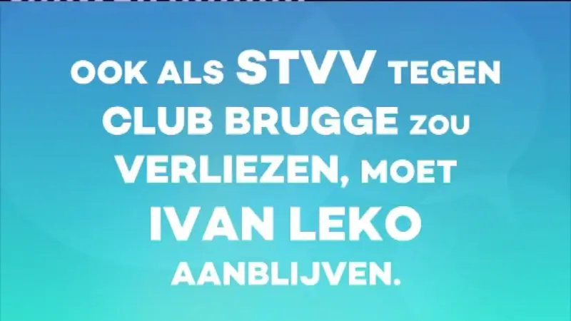 Poll Sportcafé: moet Leko aanblijven als STVV verliest?
