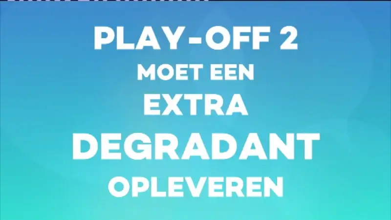 Poll Sportcafé: moet play-off 2 een extra degradant opleveren?