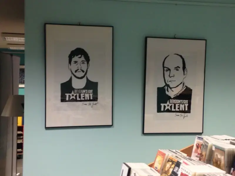 Heisa rond portret Ronald Janssen met opschrift: 'Belgium's got talent'