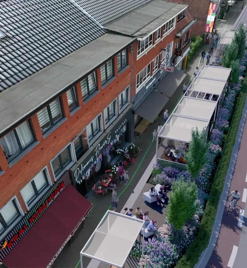 Stalenstraat in Genk krijgt meer plek voor terrassen en voetgangers