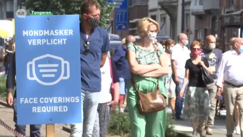 Ook stad Tongeren bouwt mondmaskerplicht af