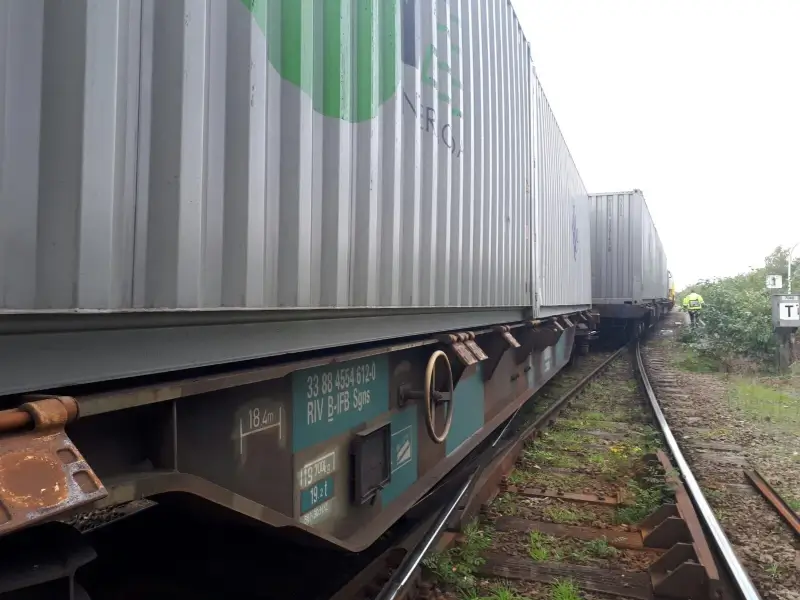 Goederentrein in Genk is ontspoord